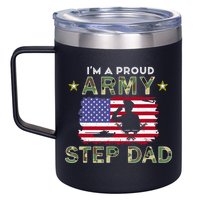 Proud Army StepDad-I'm A Proud Army Step Dad Camouflage Army 12oz Stainless Steel Coffee Mug