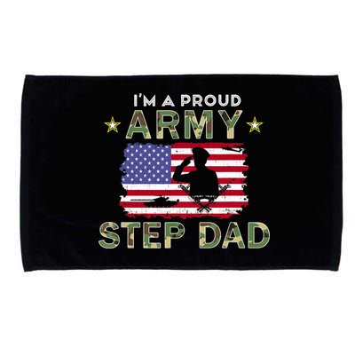 Proud Army StepDad-I'm A Proud Army Step Dad Camouflage Army Microfiber Hand Towel