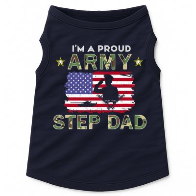 Proud Army StepDad-I'm A Proud Army Step Dad Camouflage Army Doggie Tank