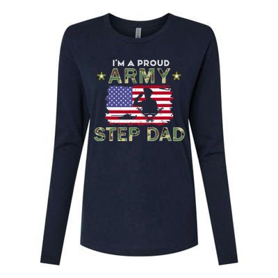 Proud Army StepDad-I'm A Proud Army Step Dad Camouflage Army Womens Cotton Relaxed Long Sleeve T-Shirt