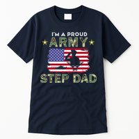 Proud Army StepDad-I'm A Proud Army Step Dad Camouflage Army Tall T-Shirt