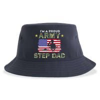 Proud Army StepDad-I'm A Proud Army Step Dad Camouflage Army Sustainable Bucket Hat