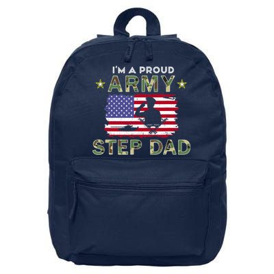 Proud Army StepDad-I'm A Proud Army Step Dad Camouflage Army 16 in Basic Backpack