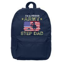 Proud Army StepDad-I'm A Proud Army Step Dad Camouflage Army 16 in Basic Backpack
