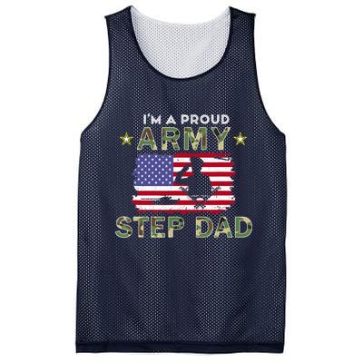 Proud Army StepDad-I'm A Proud Army Step Dad Camouflage Army Mesh Reversible Basketball Jersey Tank