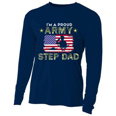 Proud Army StepDad-I'm A Proud Army Step Dad Camouflage Army Cooling Performance Long Sleeve Crew