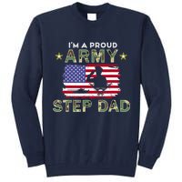 Proud Army StepDad-I'm A Proud Army Step Dad Camouflage Army Tall Sweatshirt