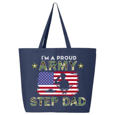 Proud Army StepDad-I'm A Proud Army Step Dad Camouflage Army 25L Jumbo Tote