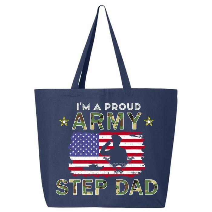 Proud Army StepDad-I'm A Proud Army Step Dad Camouflage Army 25L Jumbo Tote
