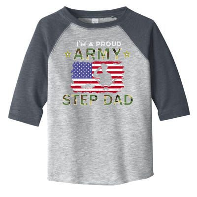 Proud Army StepDad-I'm A Proud Army Step Dad Camouflage Army Toddler Fine Jersey T-Shirt