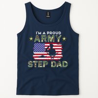 Proud Army StepDad-I'm A Proud Army Step Dad Camouflage Army Tank Top
