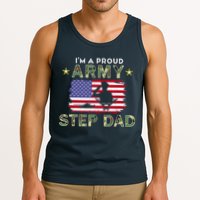 Proud Army StepDad-I'm A Proud Army Step Dad Camouflage Army Tank Top
