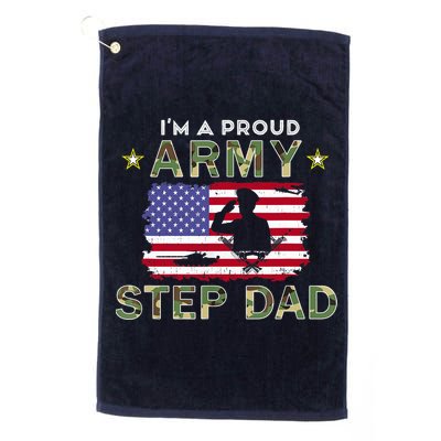 Proud Army StepDad-I'm A Proud Army Step Dad Camouflage Army Golf Towel