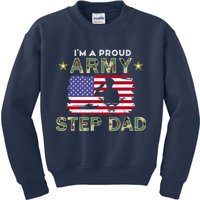 Proud Army StepDad-I'm A Proud Army Step Dad Camouflage Army Kids Sweatshirt
