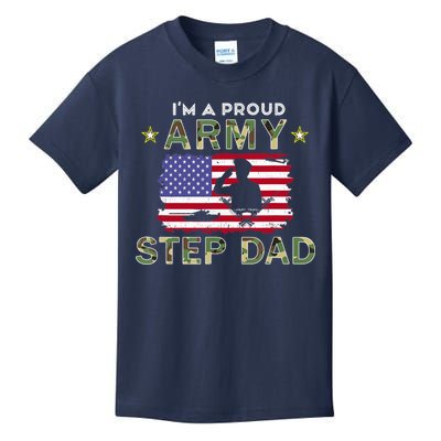Proud Army StepDad-I'm A Proud Army Step Dad Camouflage Army Kids T-Shirt