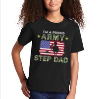 Proud Army StepDad-I'm A Proud Army Step Dad Camouflage Army Kids T-Shirt