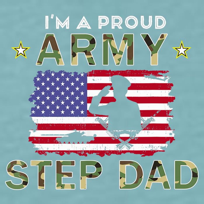Proud Army StepDad-I'm A Proud Army Step Dad Camouflage Army Sueded Cloud Jersey T-Shirt
