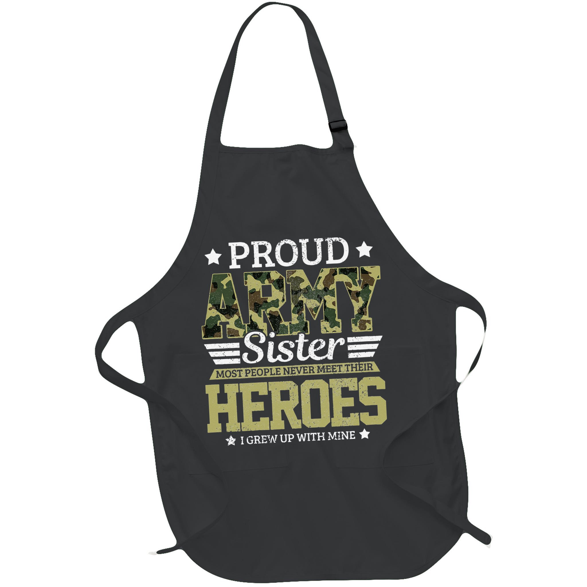 Proud Army Sister Military Soldier Brother Pride Gift Apron