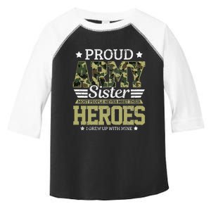 Proud Army Sister Military Soldier Brother Pride Gift Toddler Fine Jersey T-Shirt