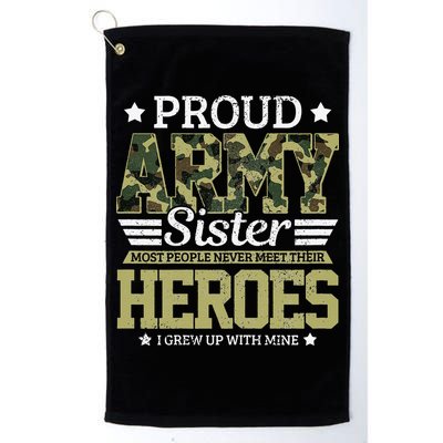 Proud Army Sister Military Soldier Brother Pride Gift Golf Towel