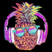 Pop Art Summer Time Headphones Pineapple Impact Tech Backpack
