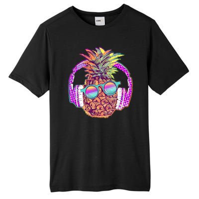 Pop Art Summer Time Headphones Pineapple Tall Fusion ChromaSoft Performance T-Shirt