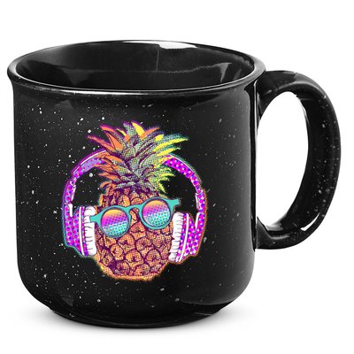 Pop Art Summer Time Headphones Pineapple 15oz Campfire Ceramic Mug