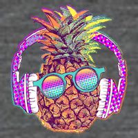 Pop Art Summer Time Headphones Pineapple 7 Panel Mesh Trucker Snapback Hat