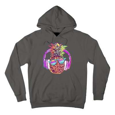 Pop Art Summer Time Headphones Pineapple Hoodie