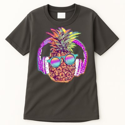 Pop Art Summer Time Headphones Pineapple Tall T-Shirt