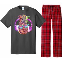 Pop Art Summer Time Headphones Pineapple Pajama Set