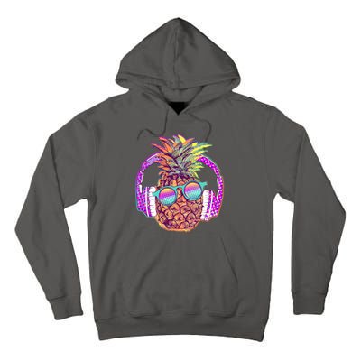 Pop Art Summer Time Headphones Pineapple Tall Hoodie