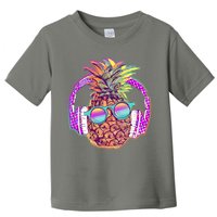 Pop Art Summer Time Headphones Pineapple Toddler T-Shirt