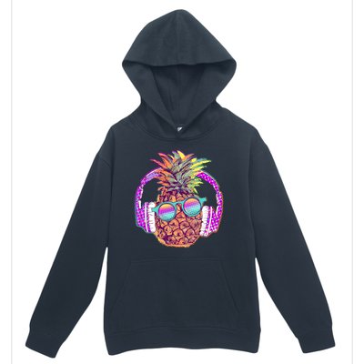 Pop Art Summer Time Headphones Pineapple Urban Pullover Hoodie