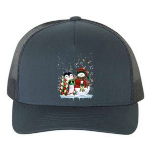 Penguin And Snow Merry Christmas Penguin Lover Meaningful Gift Yupoong Adult 5-Panel Trucker Hat