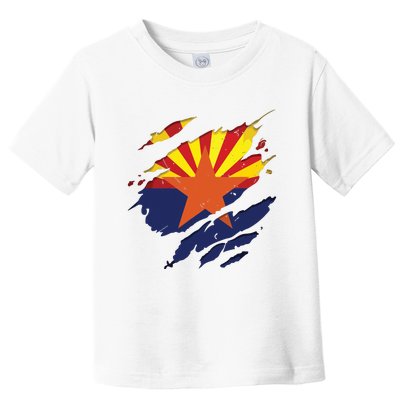 Proud Arizonan Shirts Az State Torn Ripped Arizona Flag Toddler T-Shirt