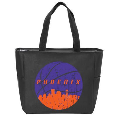 Phoenix Arizona State Love Basketball Vintage Design Zip Tote Bag