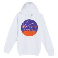 Phoenix Arizona State Love Basketball Vintage Design Premium Pullover Hoodie