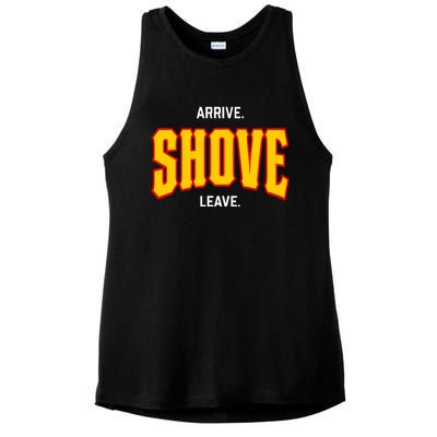 Pittsburgh Arrive Shove Leave Ladies PosiCharge Tri-Blend Wicking Tank