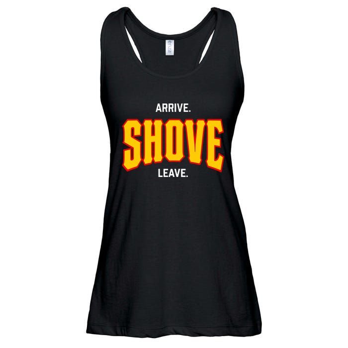 Pittsburgh Arrive Shove Leave Ladies Essential Flowy Tank