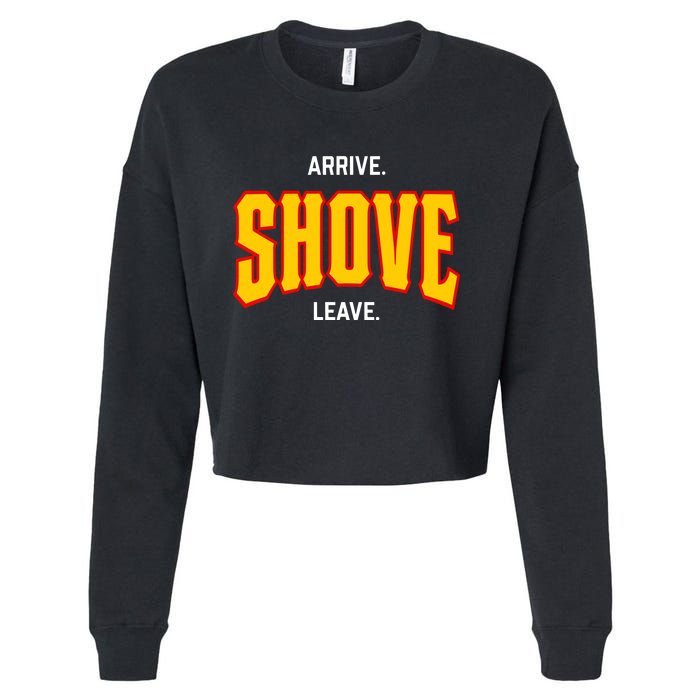 Pittsburgh Arrive Shove Leave Cropped Pullover Crew