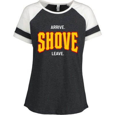 Pittsburgh Arrive Shove Leave Enza Ladies Jersey Colorblock Tee