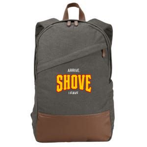 Pittsburgh Arrive Shove Leave Cotton Canvas Backpack