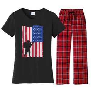 Patriot American Soldier Women's Flannel Pajama Set