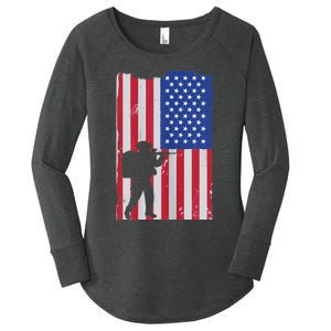 Patriot American Soldier Women's Perfect Tri Tunic Long Sleeve Shirt