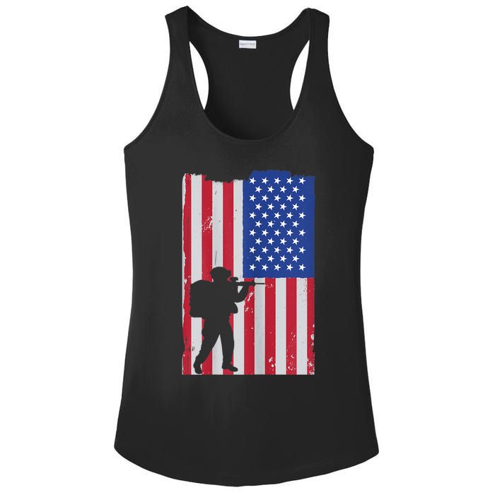 Patriot American Soldier Ladies PosiCharge Competitor Racerback Tank