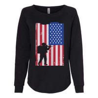 Patriot American Soldier Womens California Wash Sweatshirt