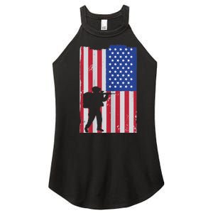 Patriot American Soldier Women's Perfect Tri Rocker Tank