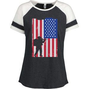 Patriot American Soldier Enza Ladies Jersey Colorblock Tee