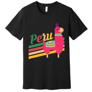 Peru Alpacas South America Vacation Premium T-Shirt